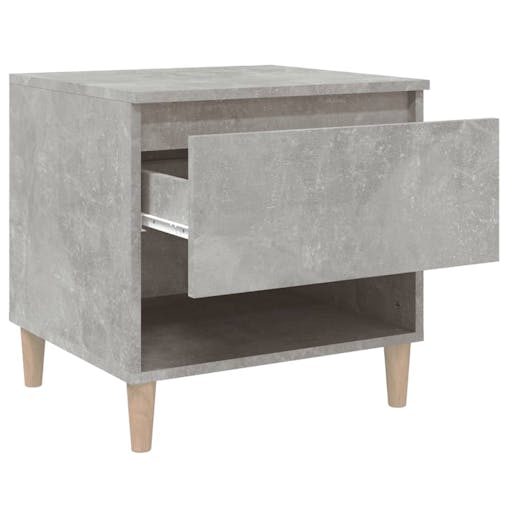 NNEVL Bedside Tables 2 pcs Concrete Grey 50x46x50 cm Engineered Wood