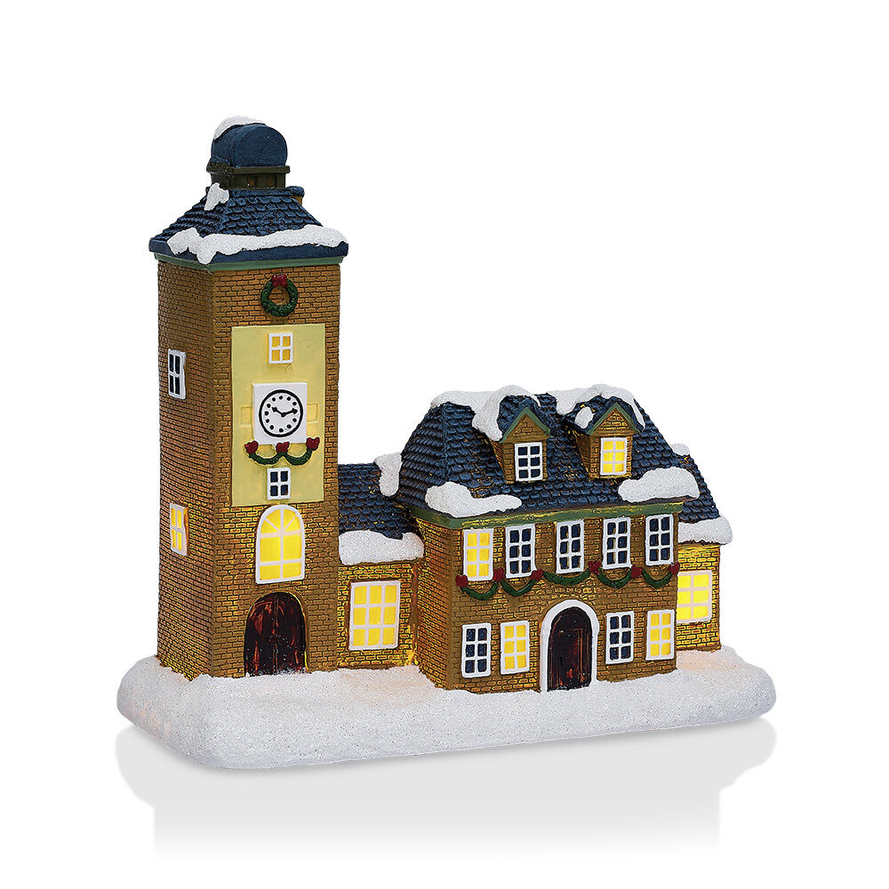 église lumineuse de No&euml;l nordique H21,5cm