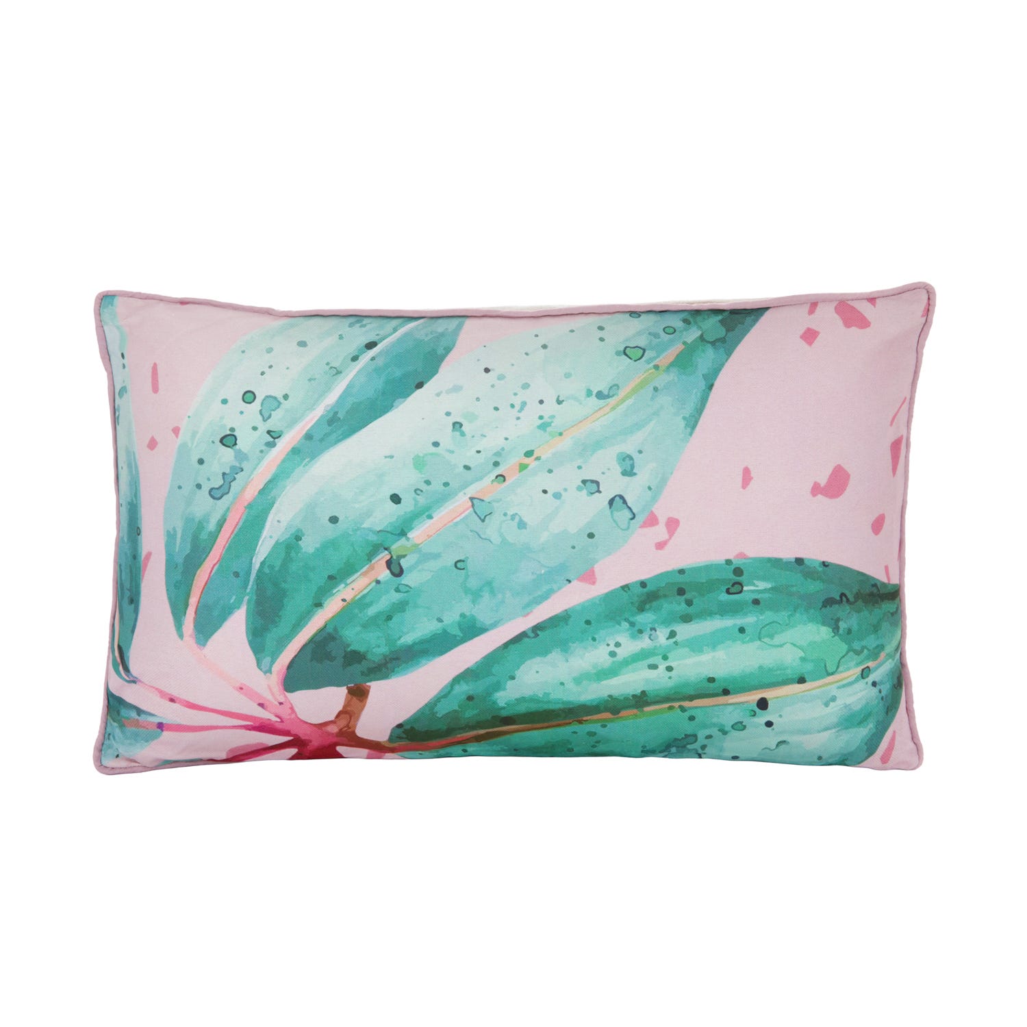Cuscino divano 30x50 cm foglie verdi