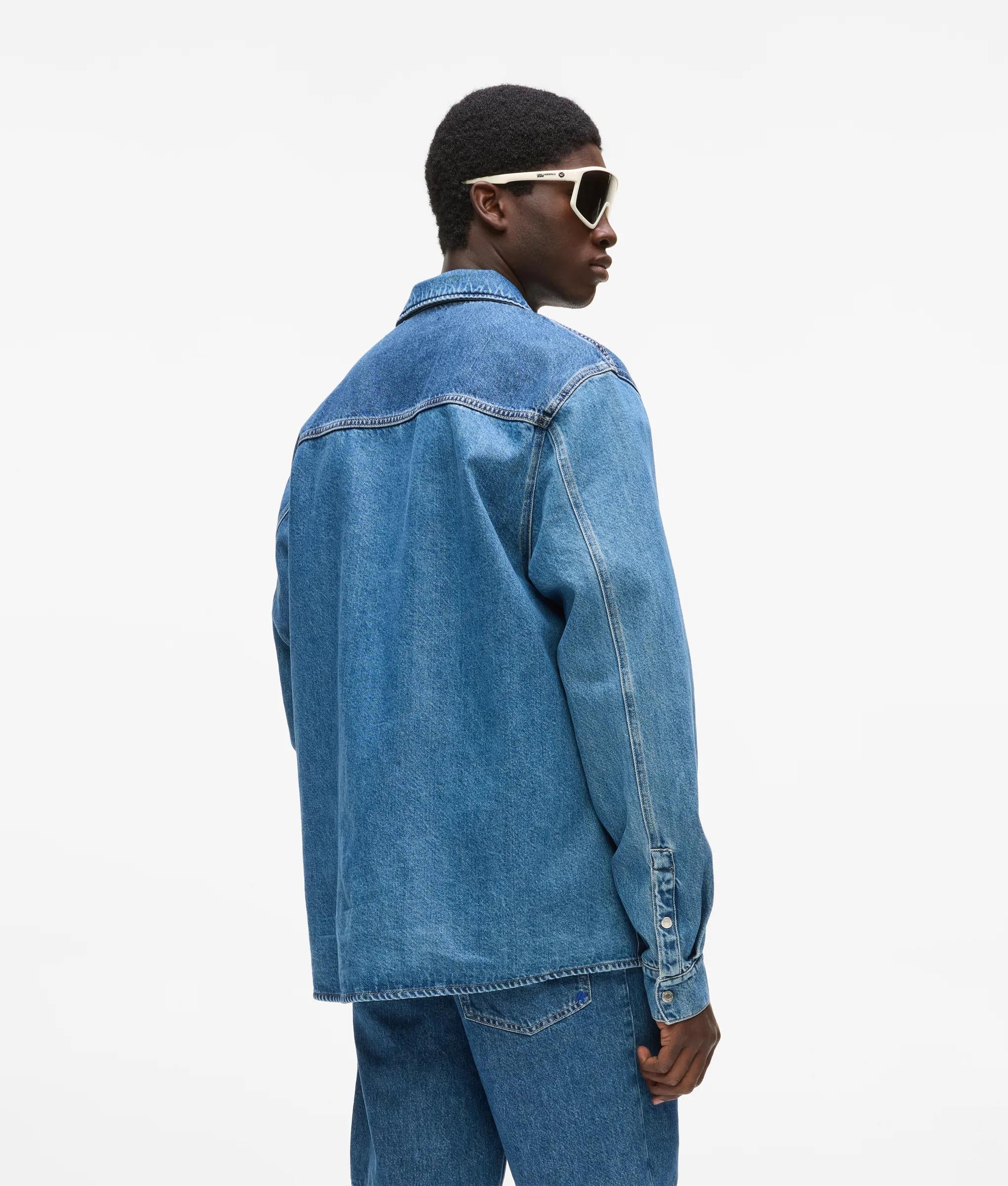 Surchemise denim bicolore