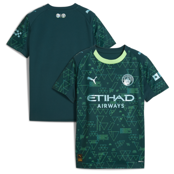 Manchester City Puma x EA SPORTS FC Youth 2025/26 Fourth Jersey - Green
