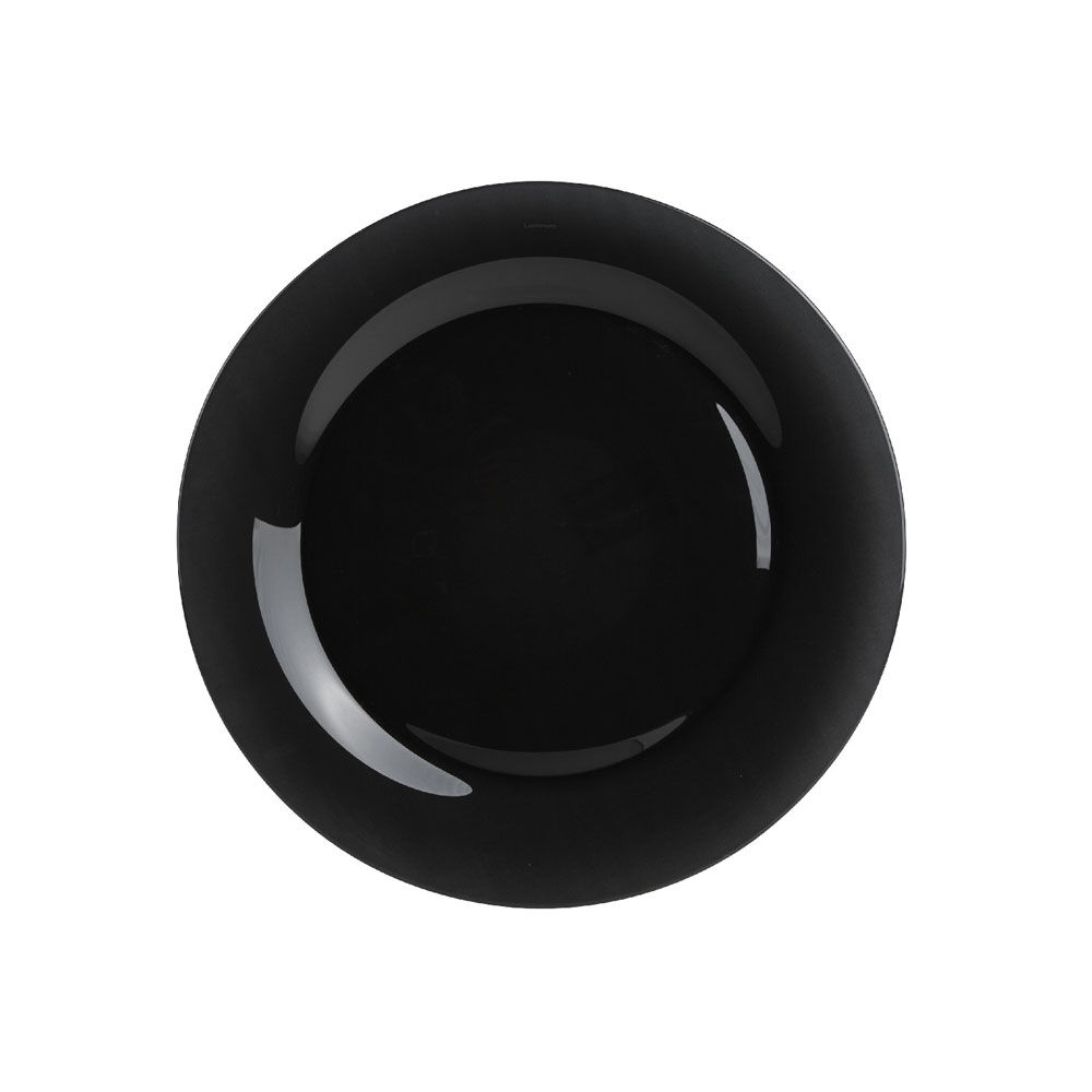 Assiette à dessert ronde verre Luminarc noire Ø19cm