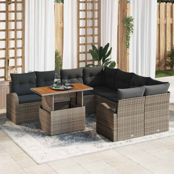 Zestaw Mebli Ogrodowych Wypoczynkowy Sofy Stolik Rattan Na Patio Na Taras