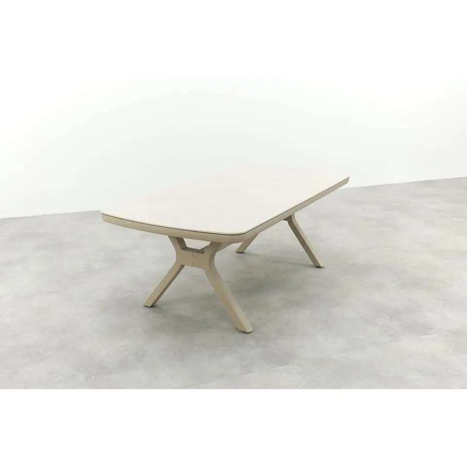 VDG Ponto dining tuintafel keramiek 220x100 cm. - Latte