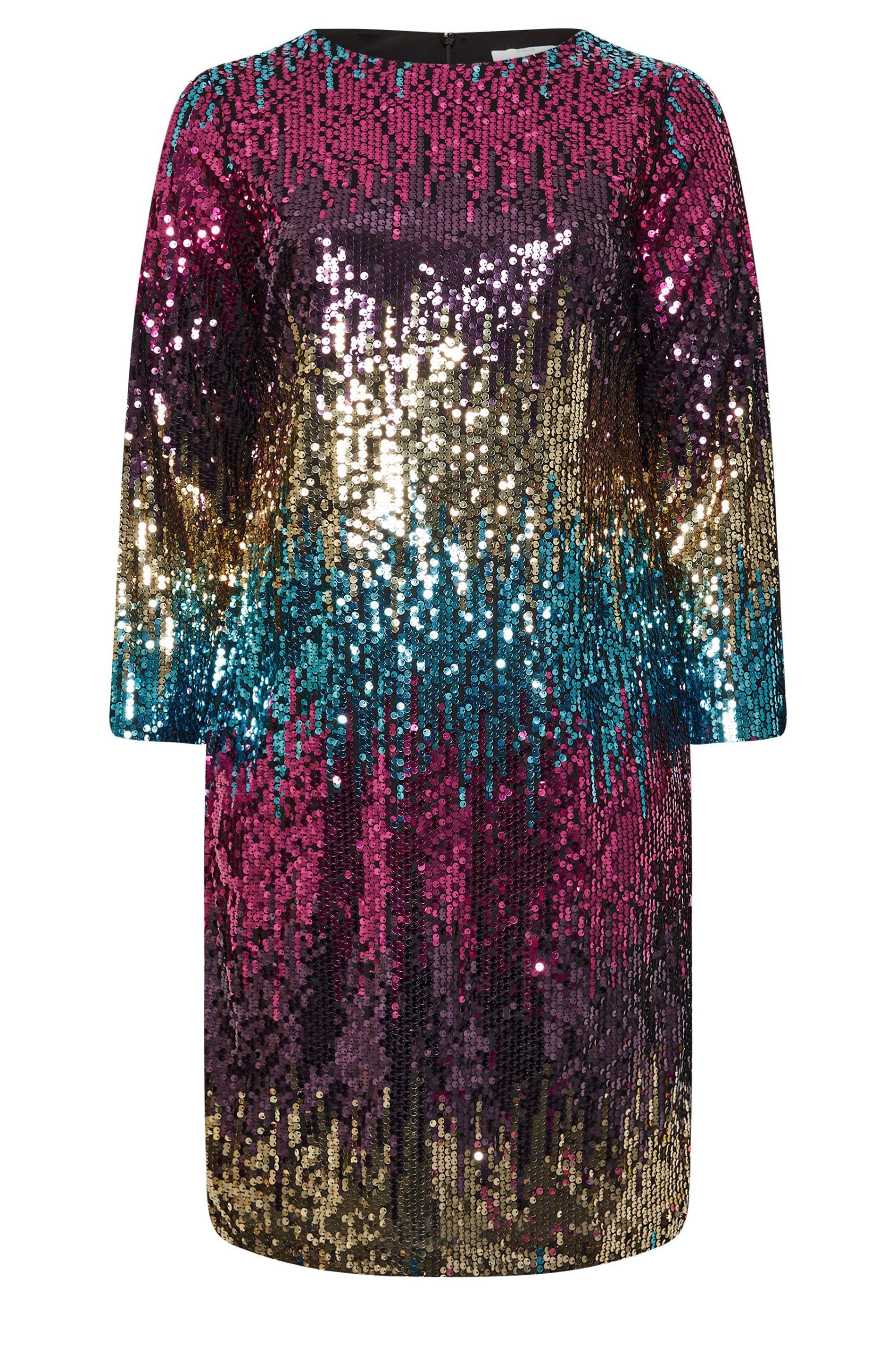 Yours Ombre Sequin Shift Dress