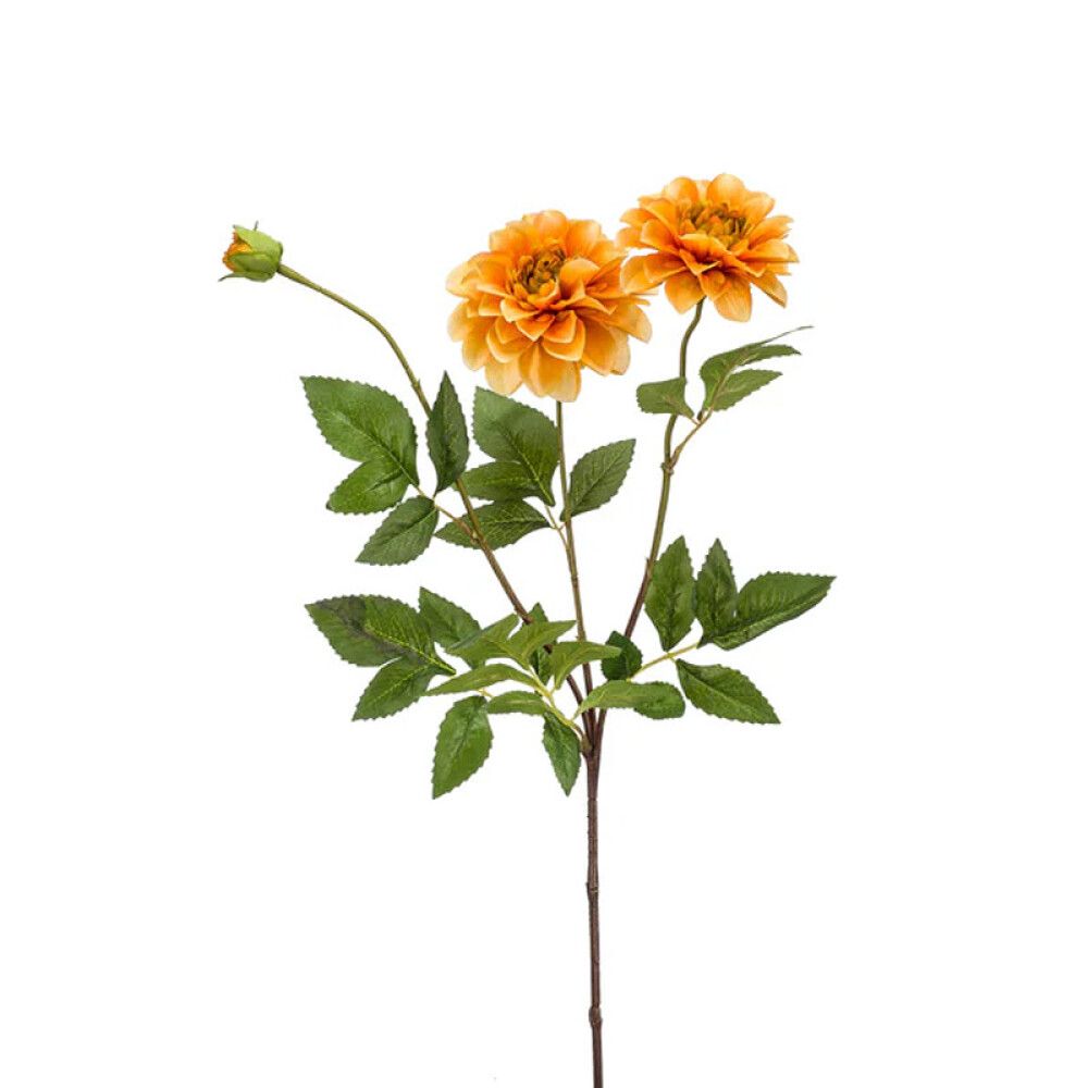 KUNSTPLANTE EMERALD DAHLI OKKER SNITTBLOMST OKER 72CM
