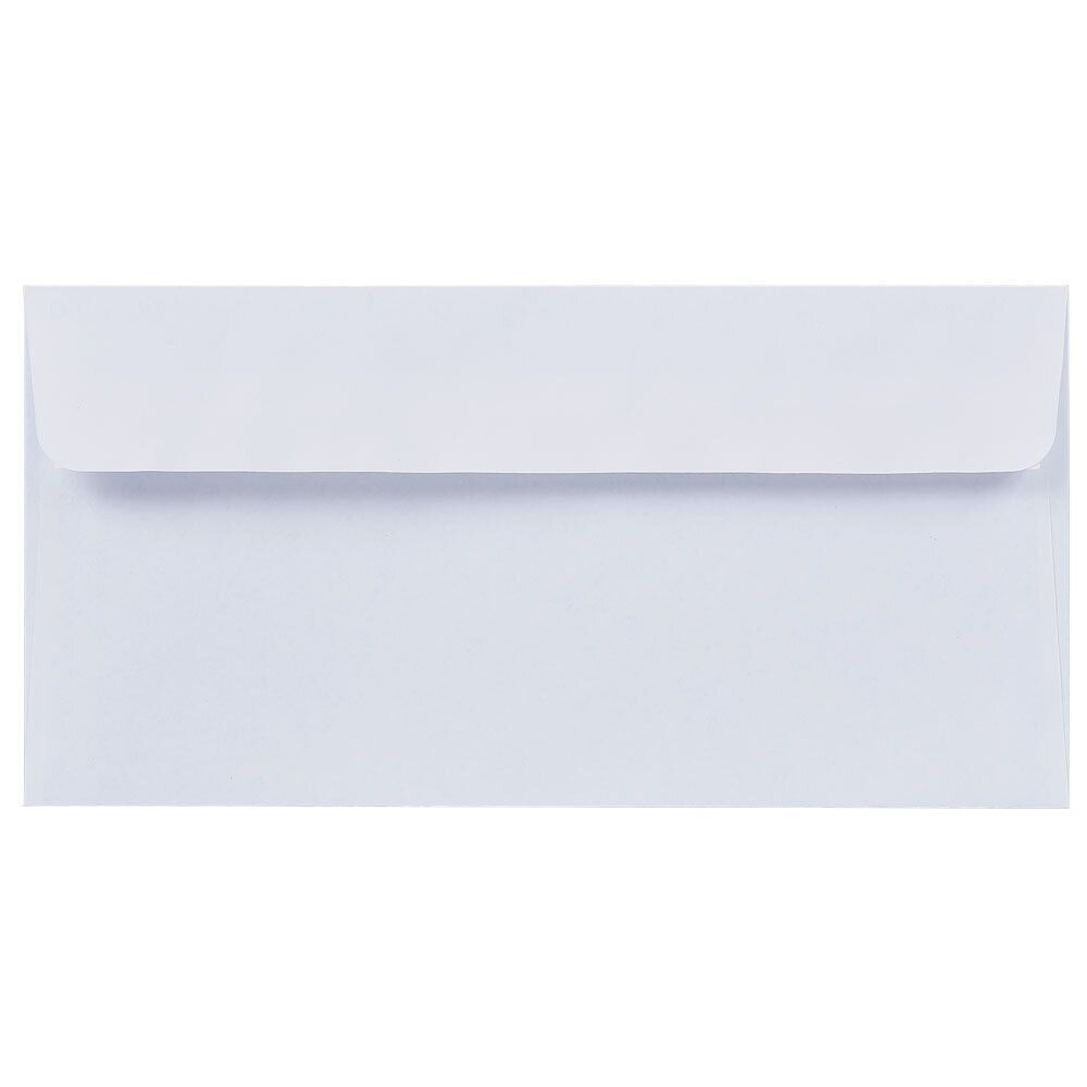 Lot de 50 enveloppes blanches avec bande auto-adhésive 11x22cm