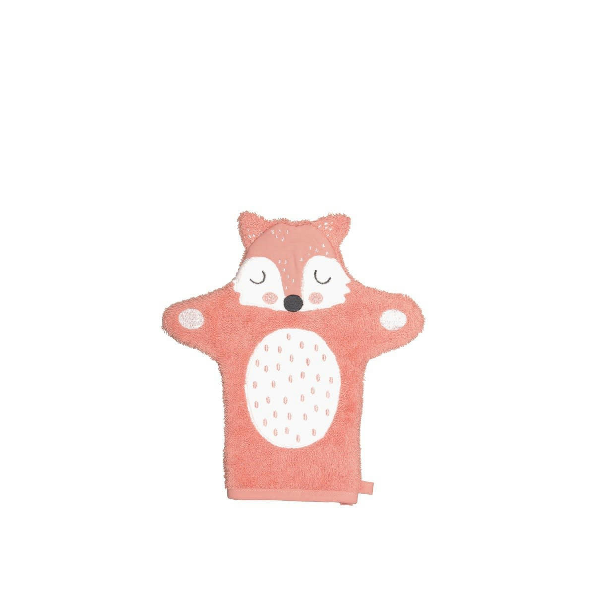 FRIDA FOX - Gant laveur organique en coton bio orange