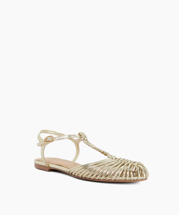 Harmoni Gold - Braided Ballet Flats