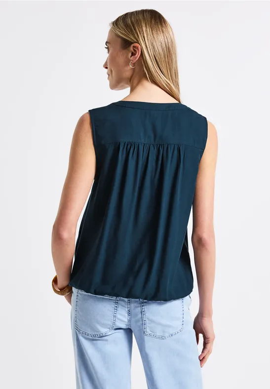 Blusentop in Unifarbe
