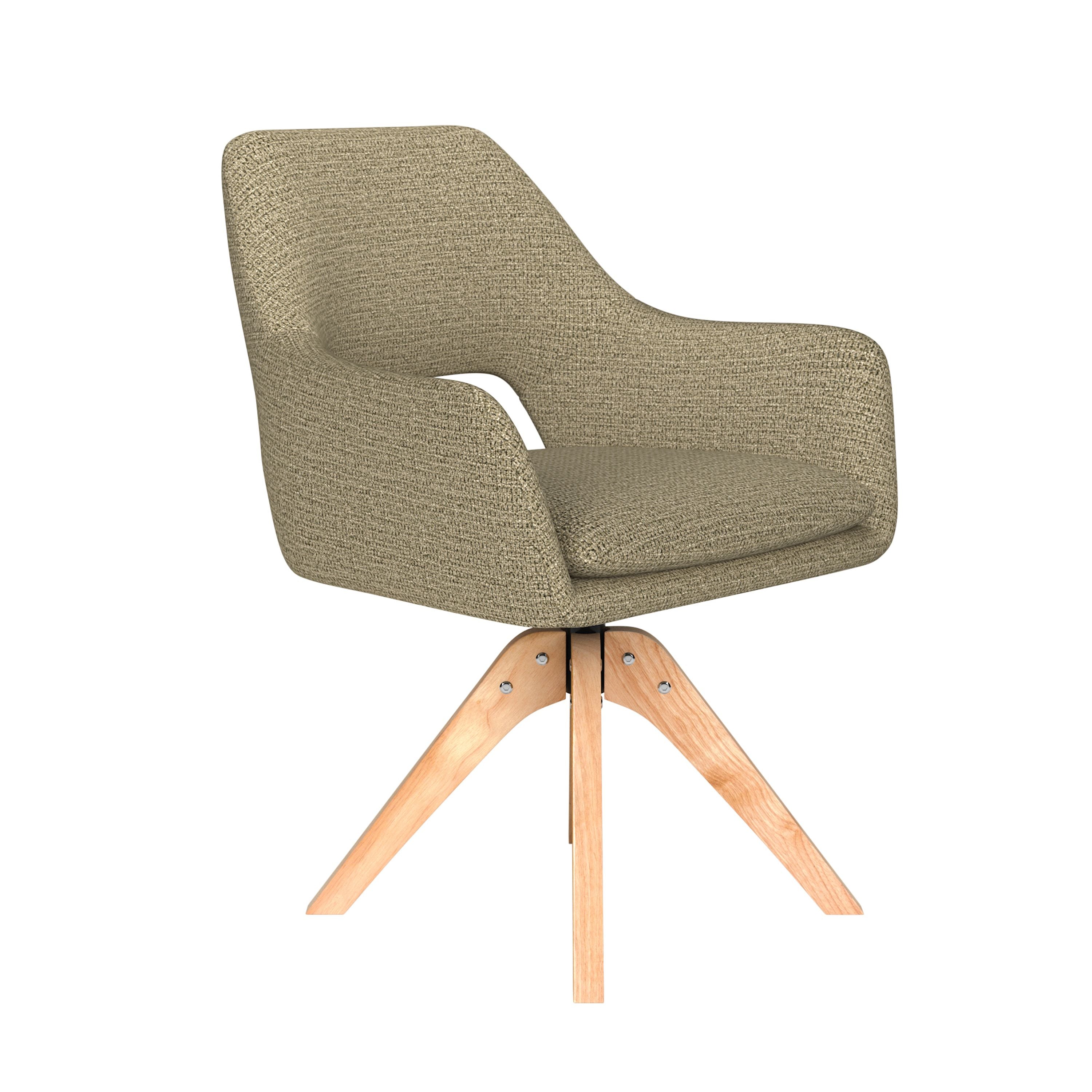 Housecraft Living Mos Eetkamerstoel Draaibaar Hout Pistache groen
