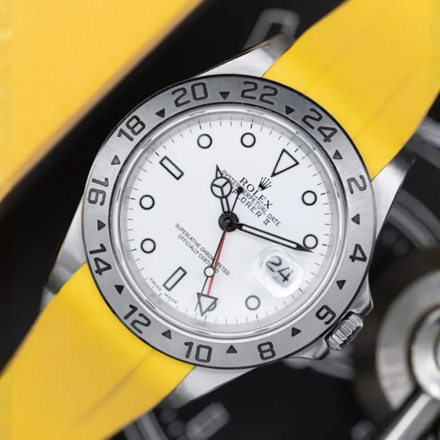 Rolex – Explorer II –  Rubber Strap – Yellow