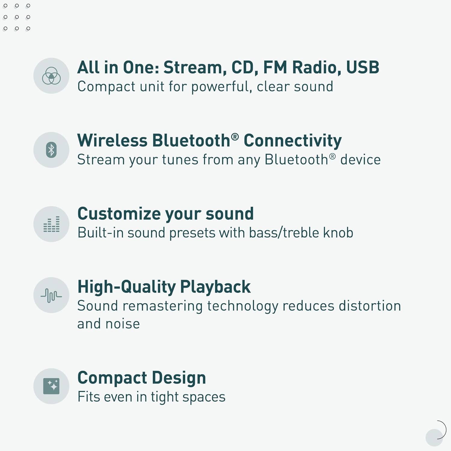 Panasonic Compact Stereo System with CD Player  Bluetooth  FM Radio and USB with Bass and Treble Control  80W Stereo System for Home with Remote Control - SC-PM700PP-K (Black)