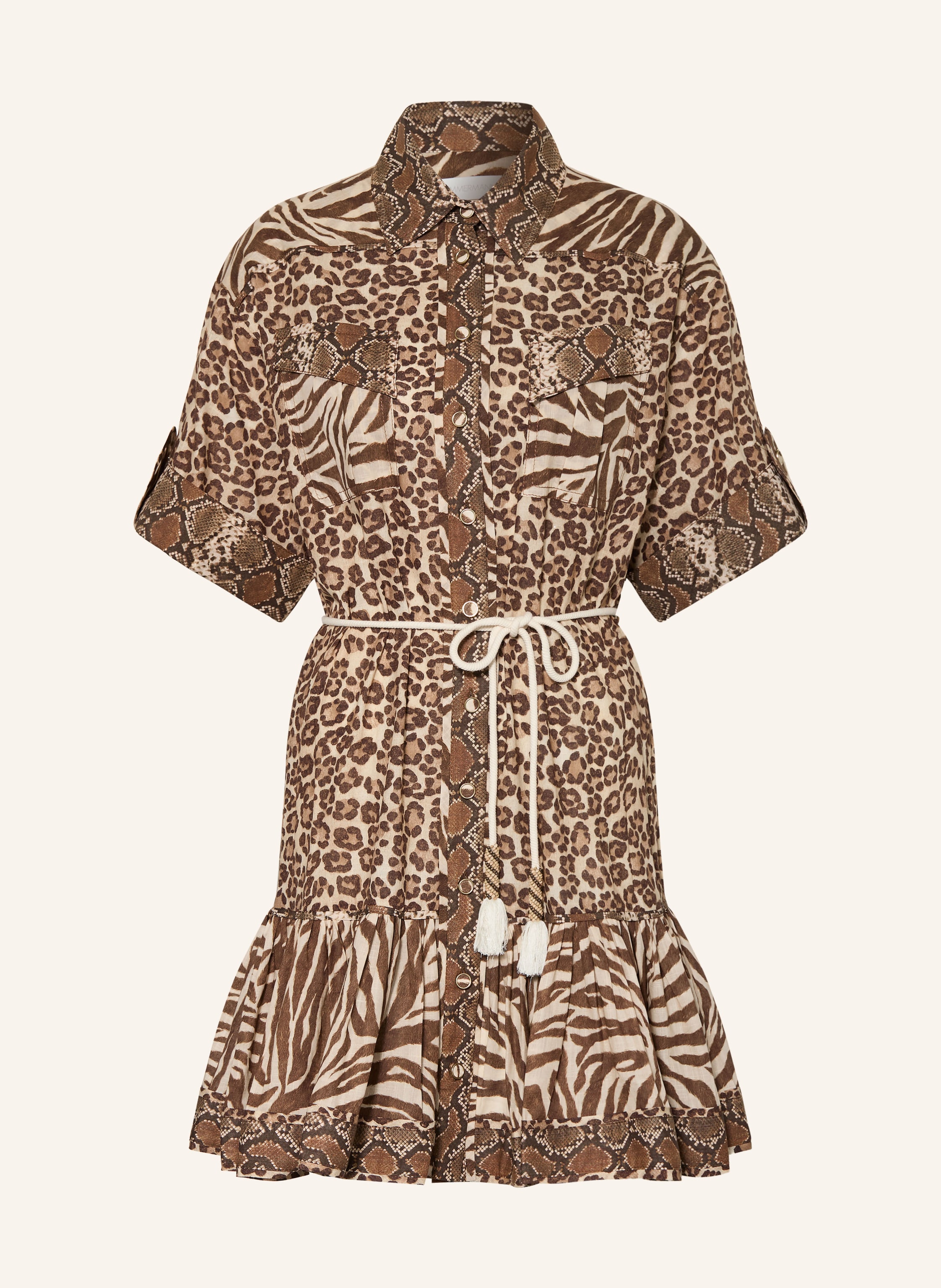ZIMMERMANN Hemdblusenkleid WANDERLUST