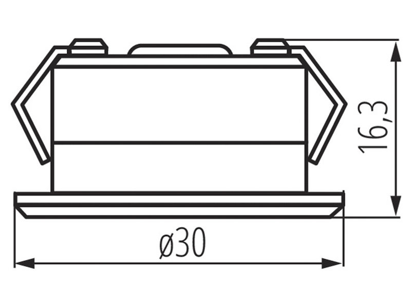 Lampa łazienkowa wpuszczana w sufit Imber LED aluminiowa biała