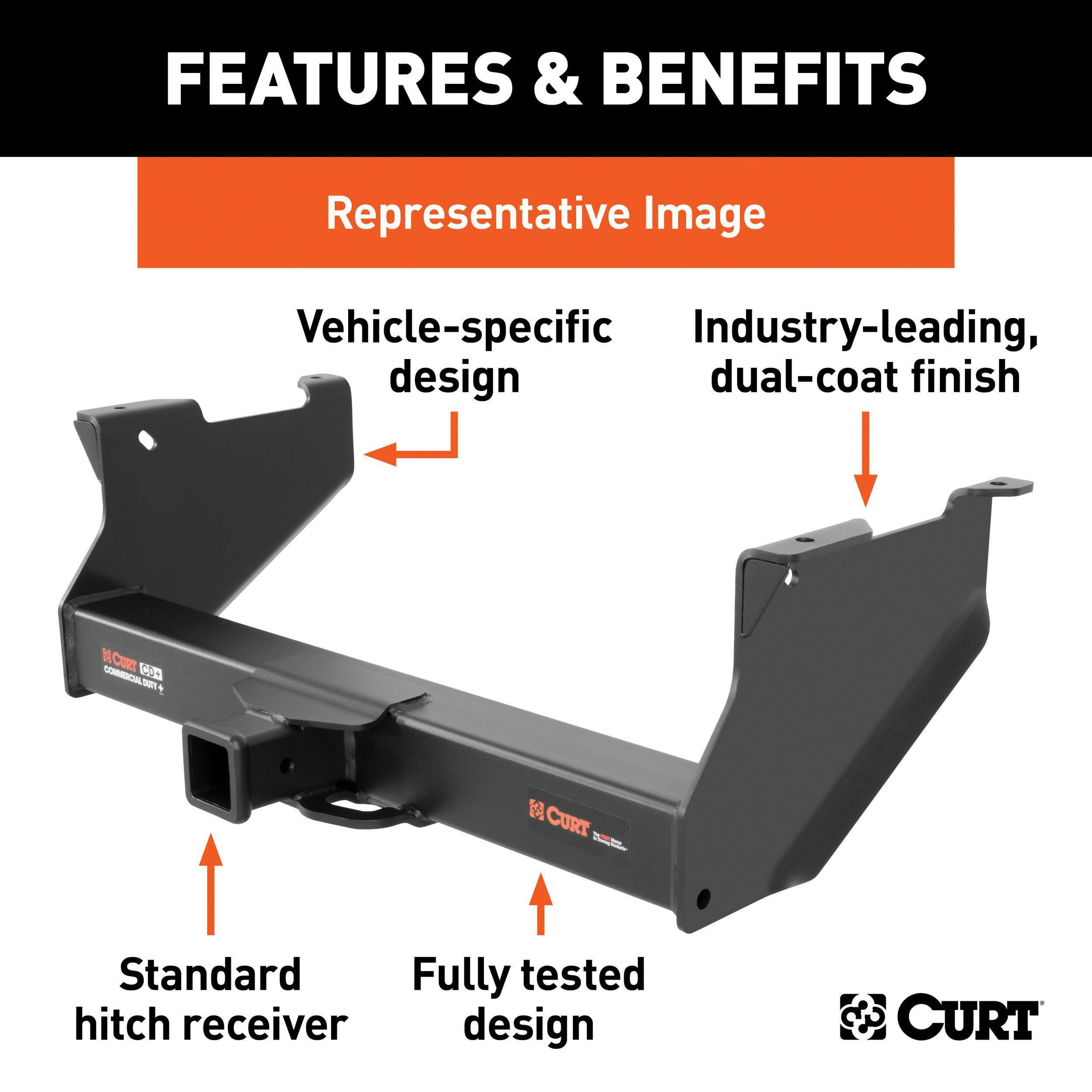 CURT Commercial Duty Class 5 Hitch, 2-1/2-in Receiver , Select Models