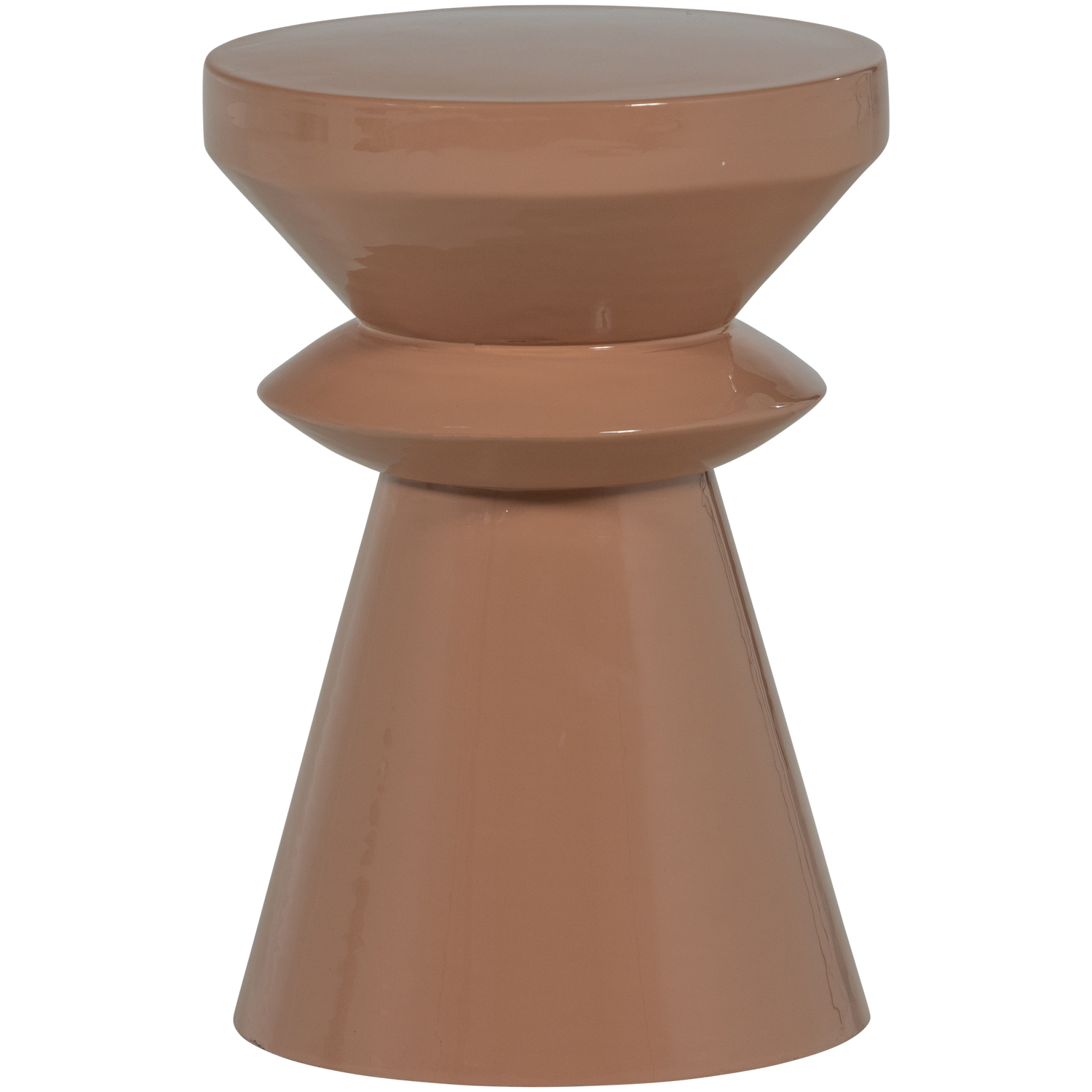 WOOOD bijzettafel Fedde - Metaal - Oud Roze - 47x30x30