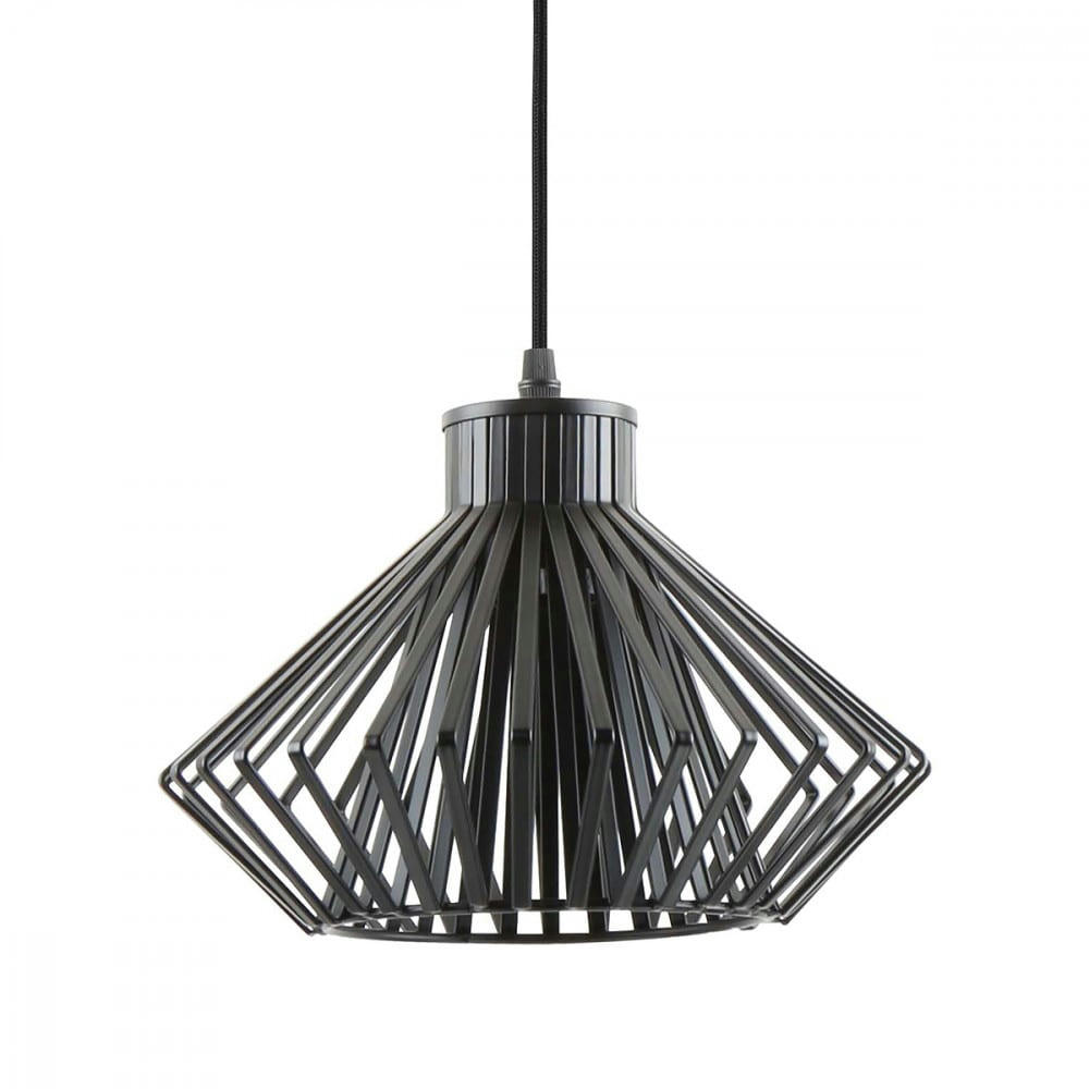 - Suspension en métal noir diam 25x18cm