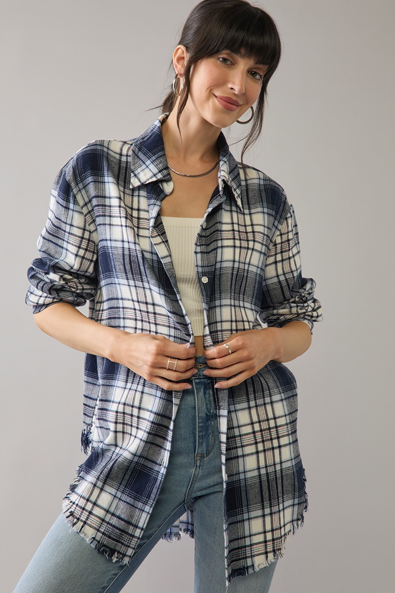 Kimmie Plaid Button Down Shirt