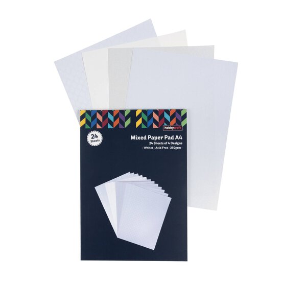 Mixed White Paper Pad A4 24 Sheets