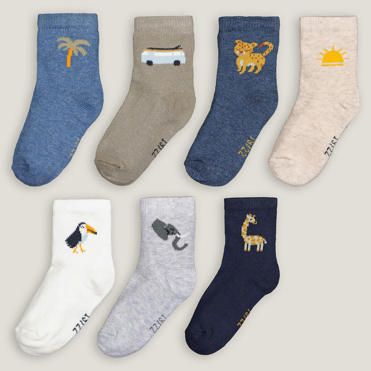 Lot de 7 paires de chaussettes fantaisie