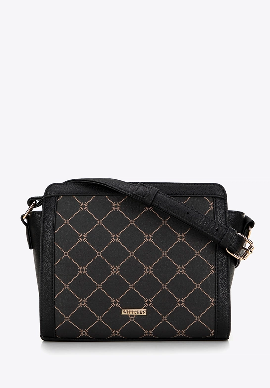 Damska crossbody w monogram czarna