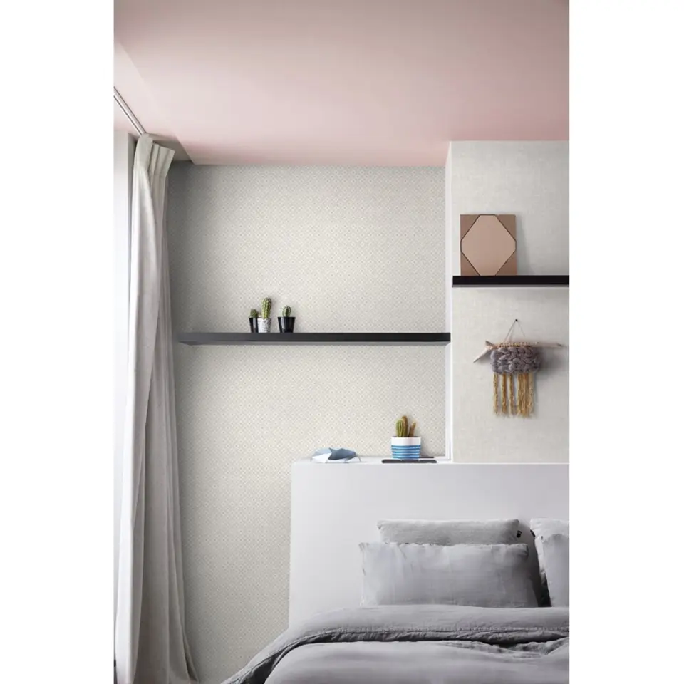 Dutch Wallcoverings - Inspiration Wall dessin wit/grijs - 0,53x10,05m