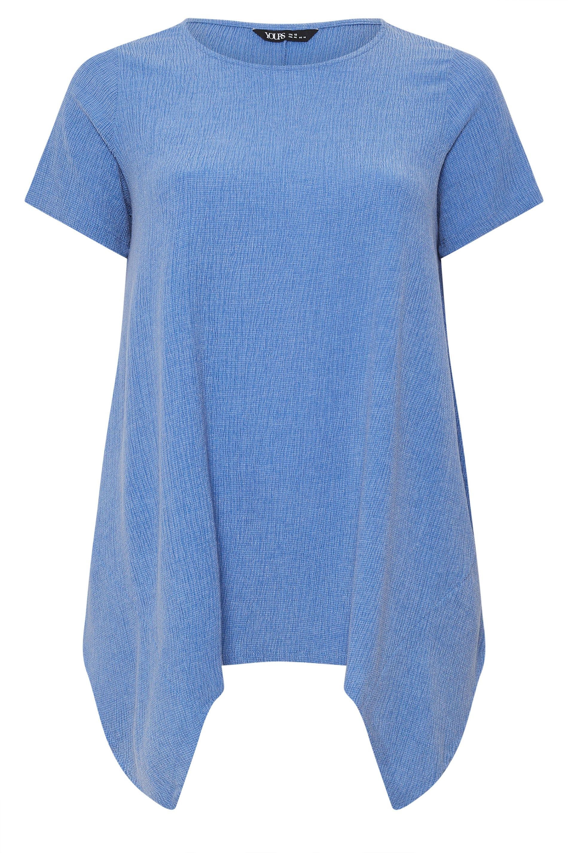 Yours Textured Hanky Hem Top