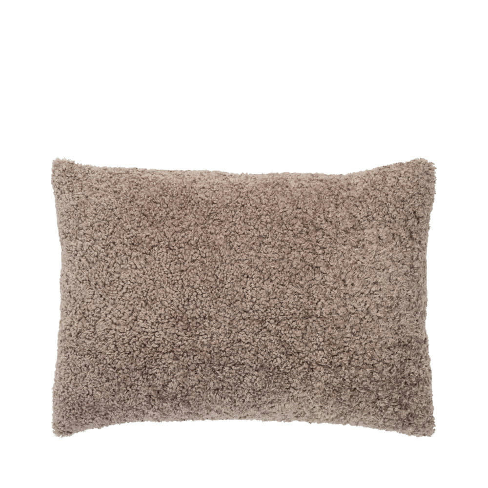 TAVIRA - Coussin en bouclette 45x60cm brun