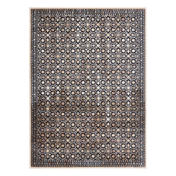 Dywan wełniany NAIN Ornament 1183/51033 granat / beż 80x150 cm