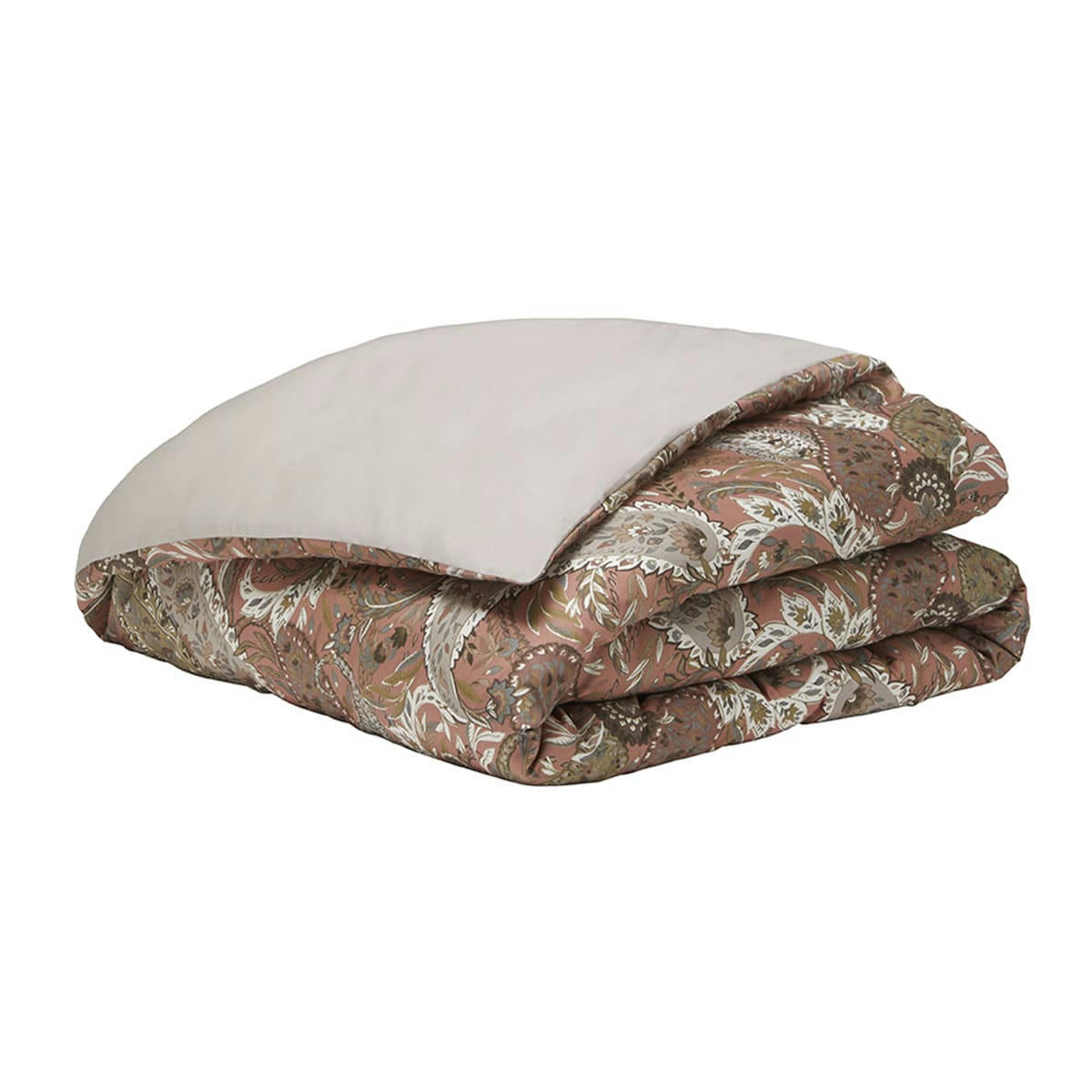 ZADIG - Housse de couette en satin de coton bio terre cuite 260x240