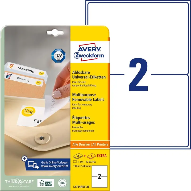 Etiketten 30er-Set Stick   Lift