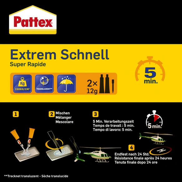Alleskleber »Extrem Schnell«, 2 x 12 g