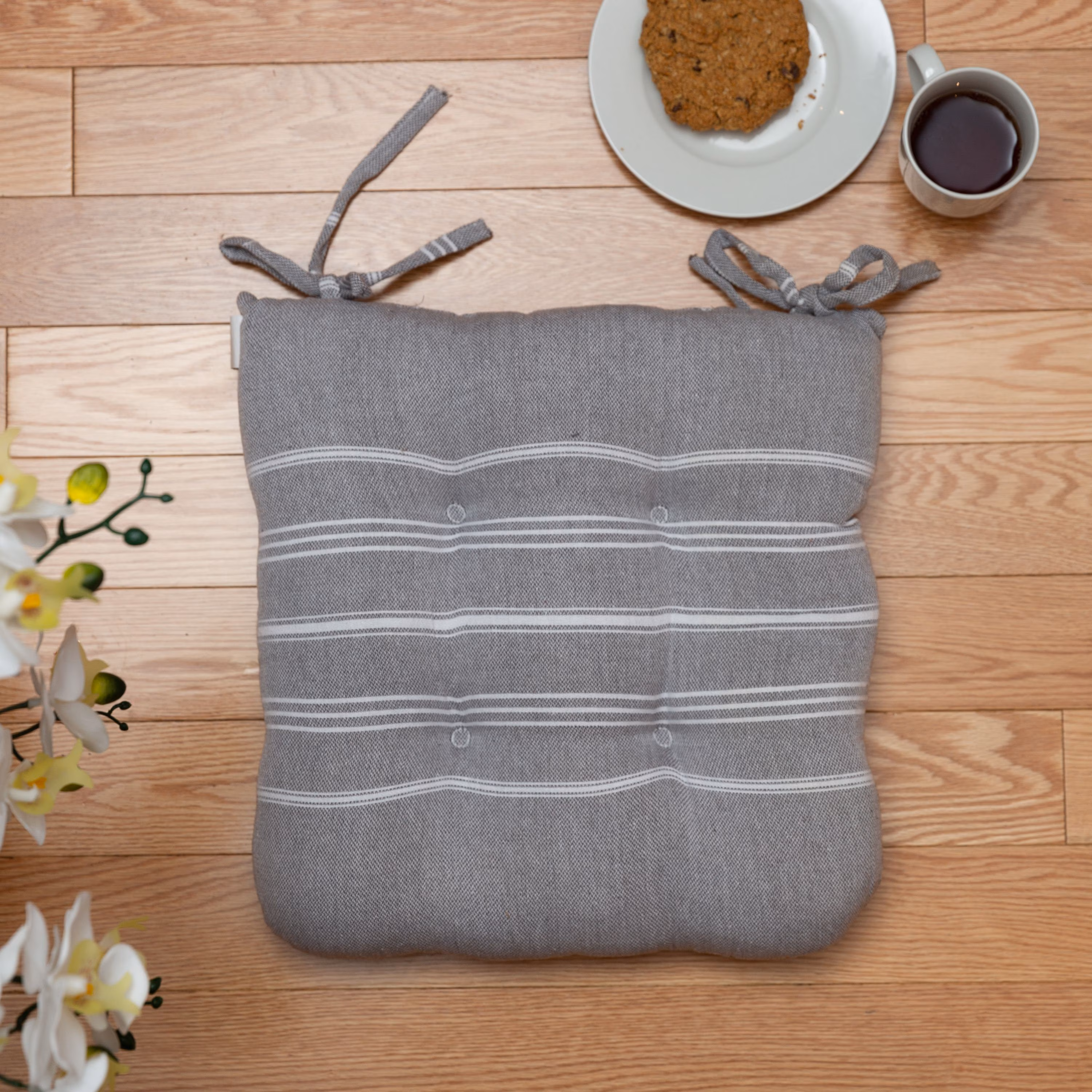 Cotton Chair Cushion Pads: Thick Dining Seat Cushions with Ties