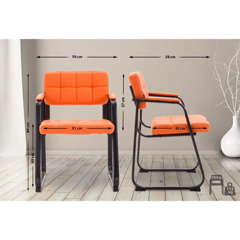 CLP Eetkamerstoel Canada B Kunstleer - oranje