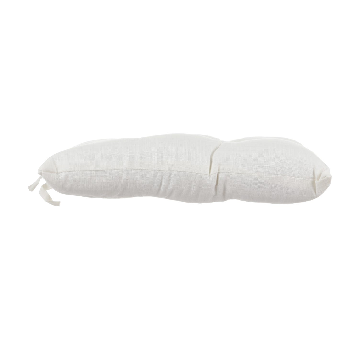 Cuscino sedia 38x38 cm cotone bianco Slub