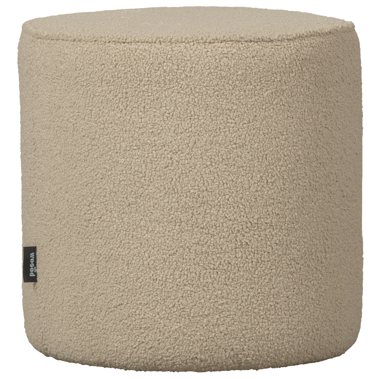 WOOOD poef hoog Sara - Polyester - Zand - 46xØ46cm