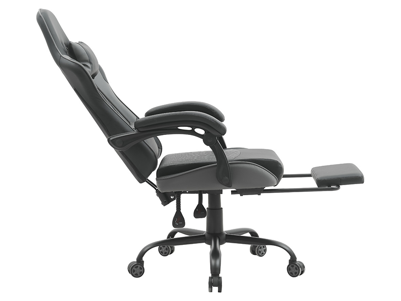 Fotel gamingowy G-Turbo z poduszkami czarno-szary
