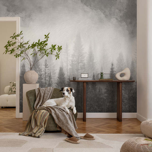 Tapeta Leśna mgła styl japoński zen flizelina 104x70