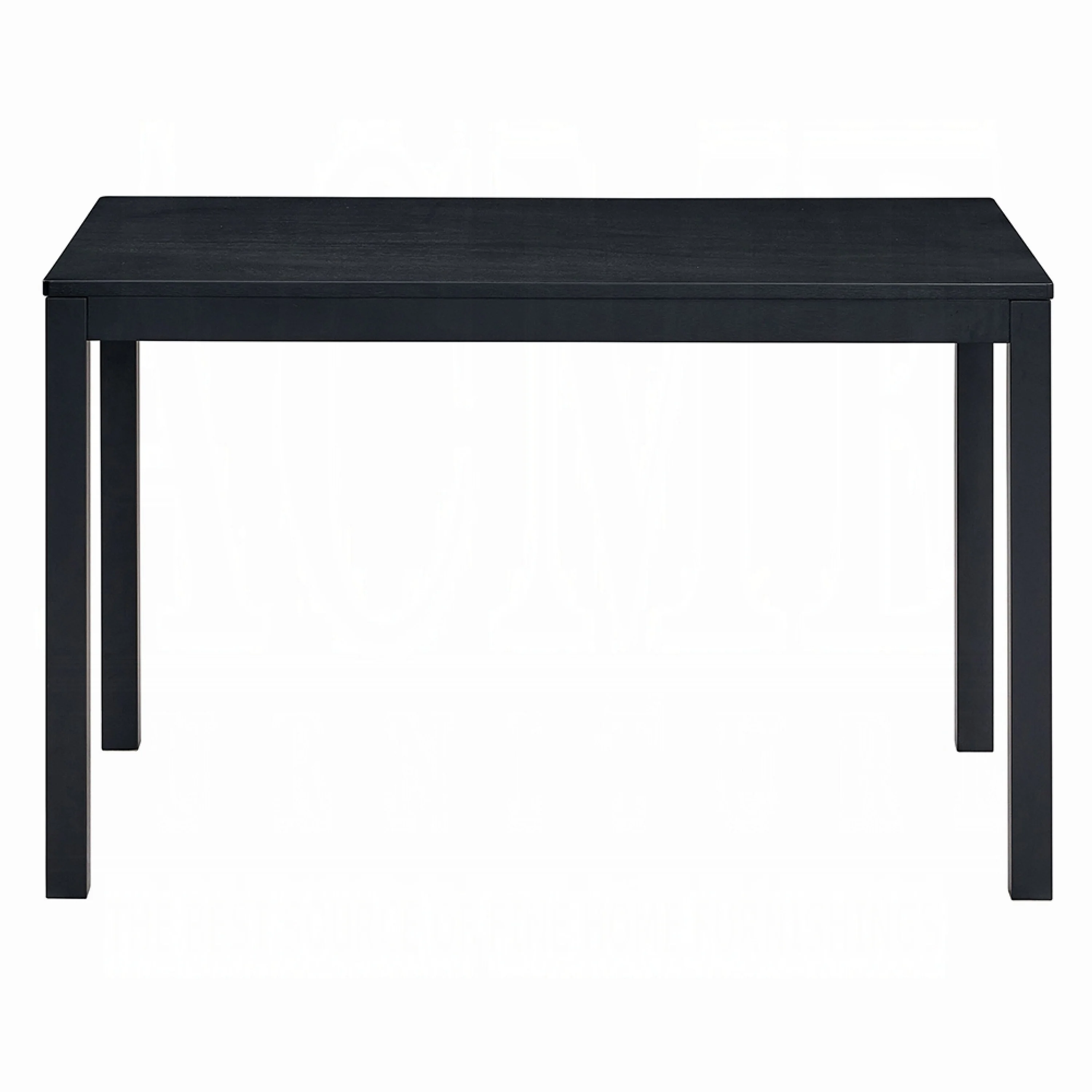 Frey Dining Table, 47 Inch Rectangular Top, Scandinavian Black Wood