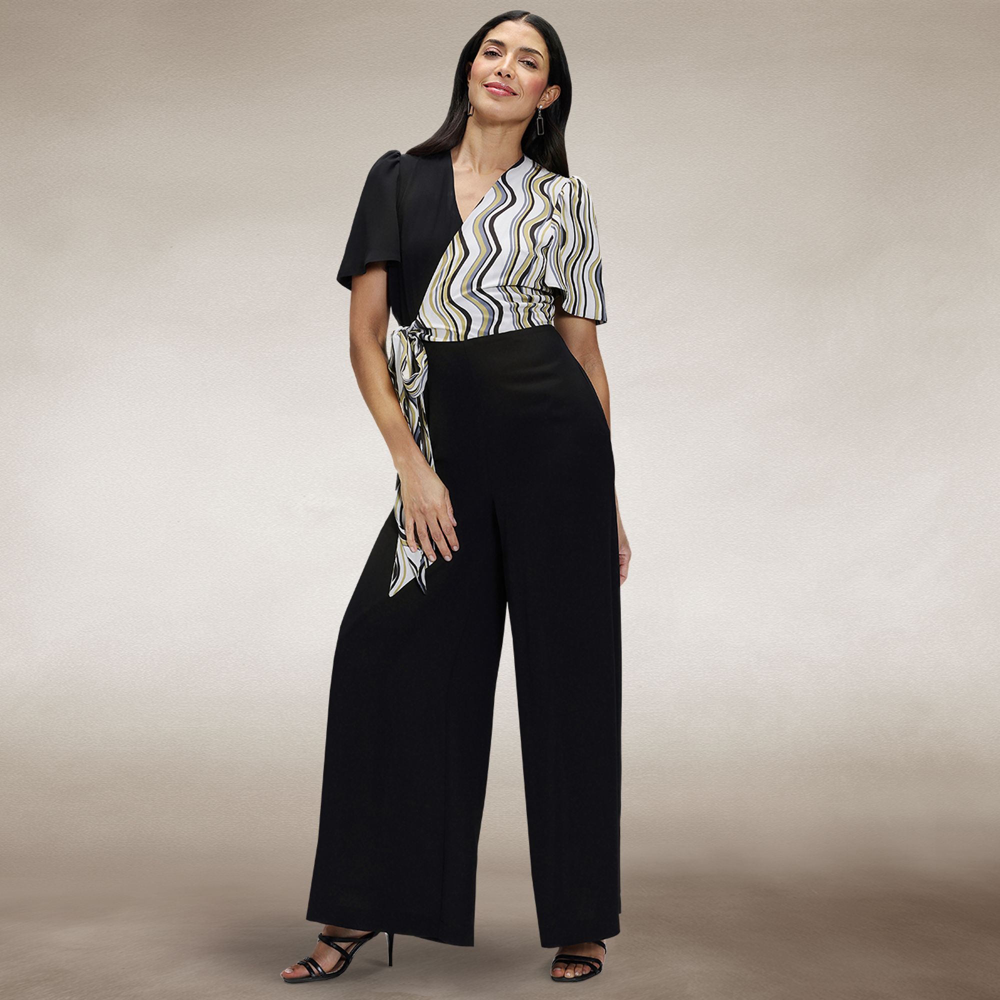 Hot Squash Overwrap Print Jumpsuit