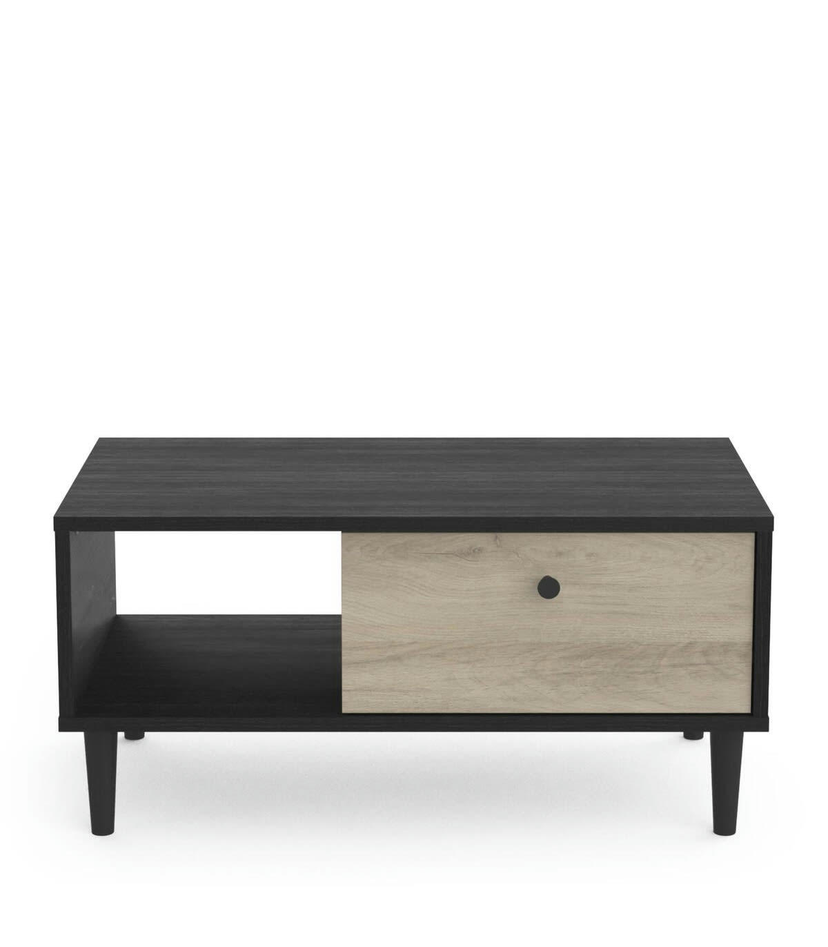 ARTY - Table Basse 1 Tiroir et 1 Niche Ouverte L71.7 cm