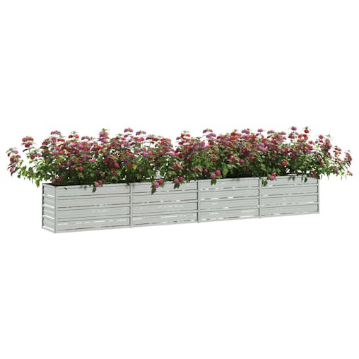 NNEVL Garden Raised Bed 320x40x45 cm Galvanized Steel Silver
