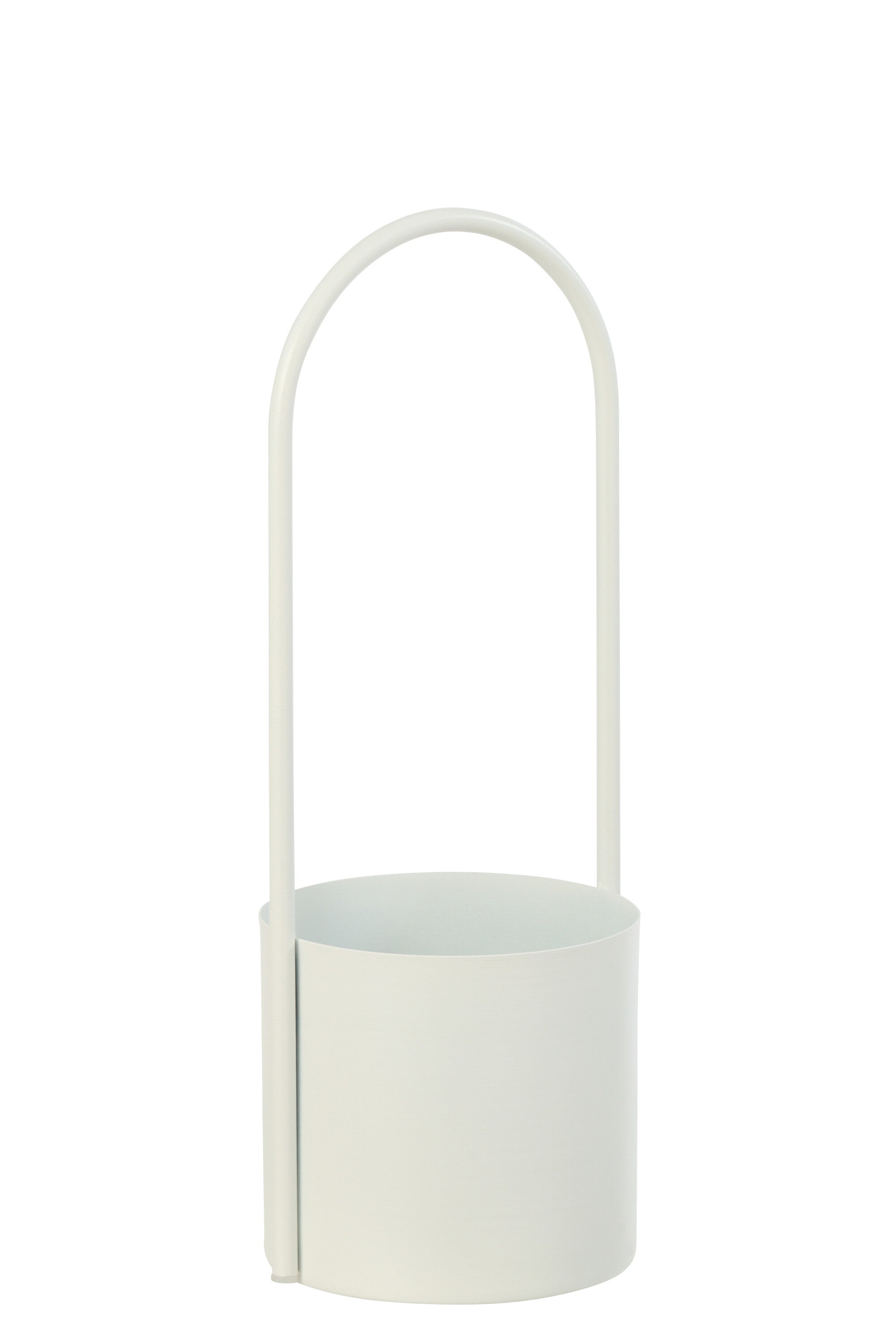 J-Line bloempot - ijzer - wit - large