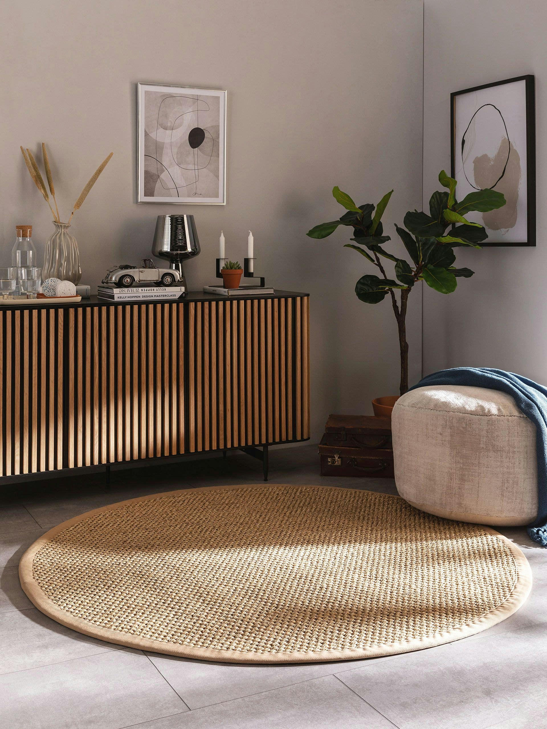 GRETA - Tapis sisal crème D 200 rond