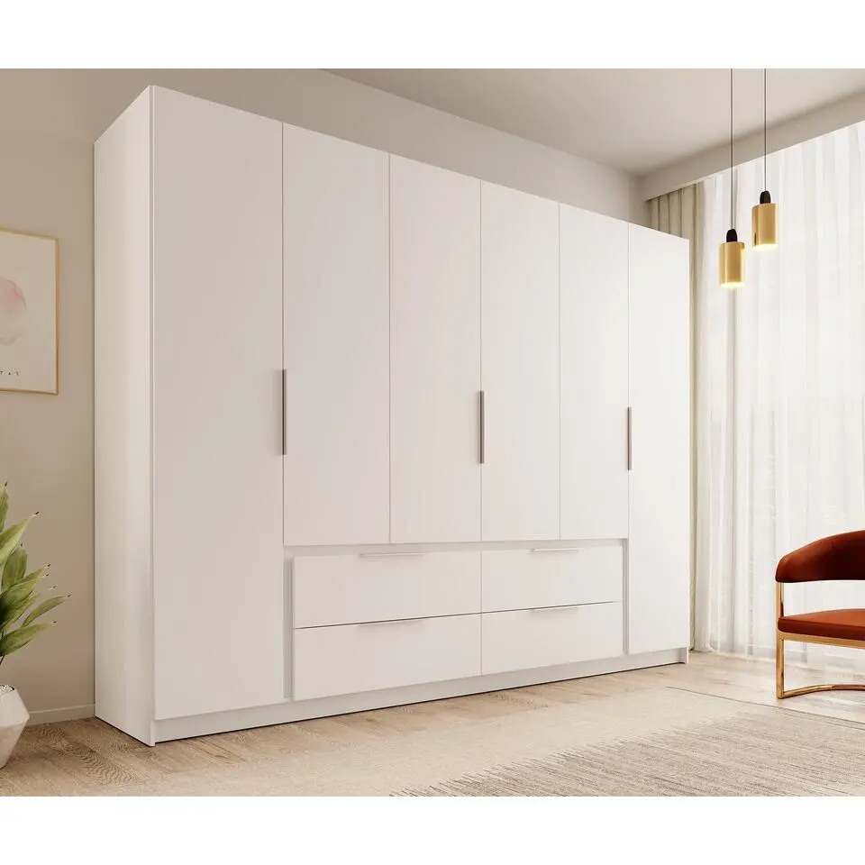 Meubella - Kledingkast Leipzig - Wit - 270 cm