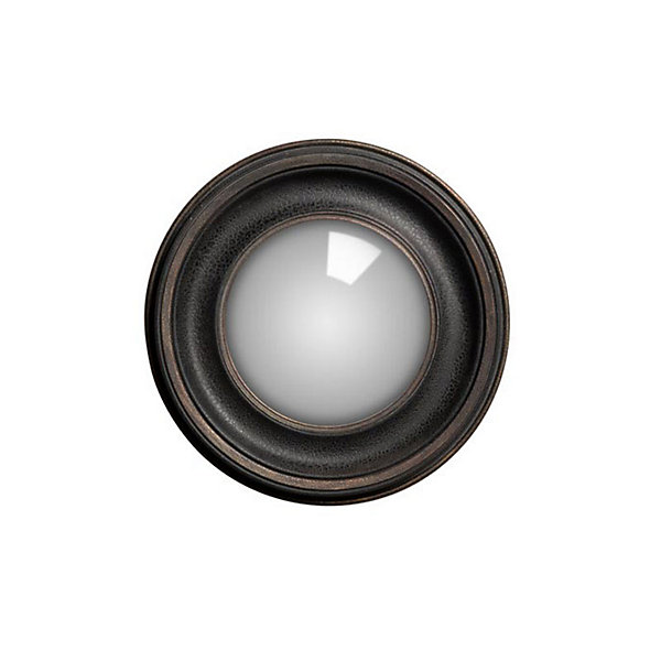 Miroir convexe patine noire 24cm