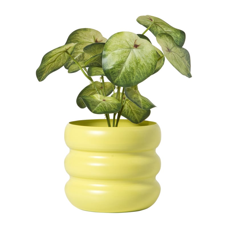 Bloempot bubbles klein - geel - &Oslash;15x14 cm