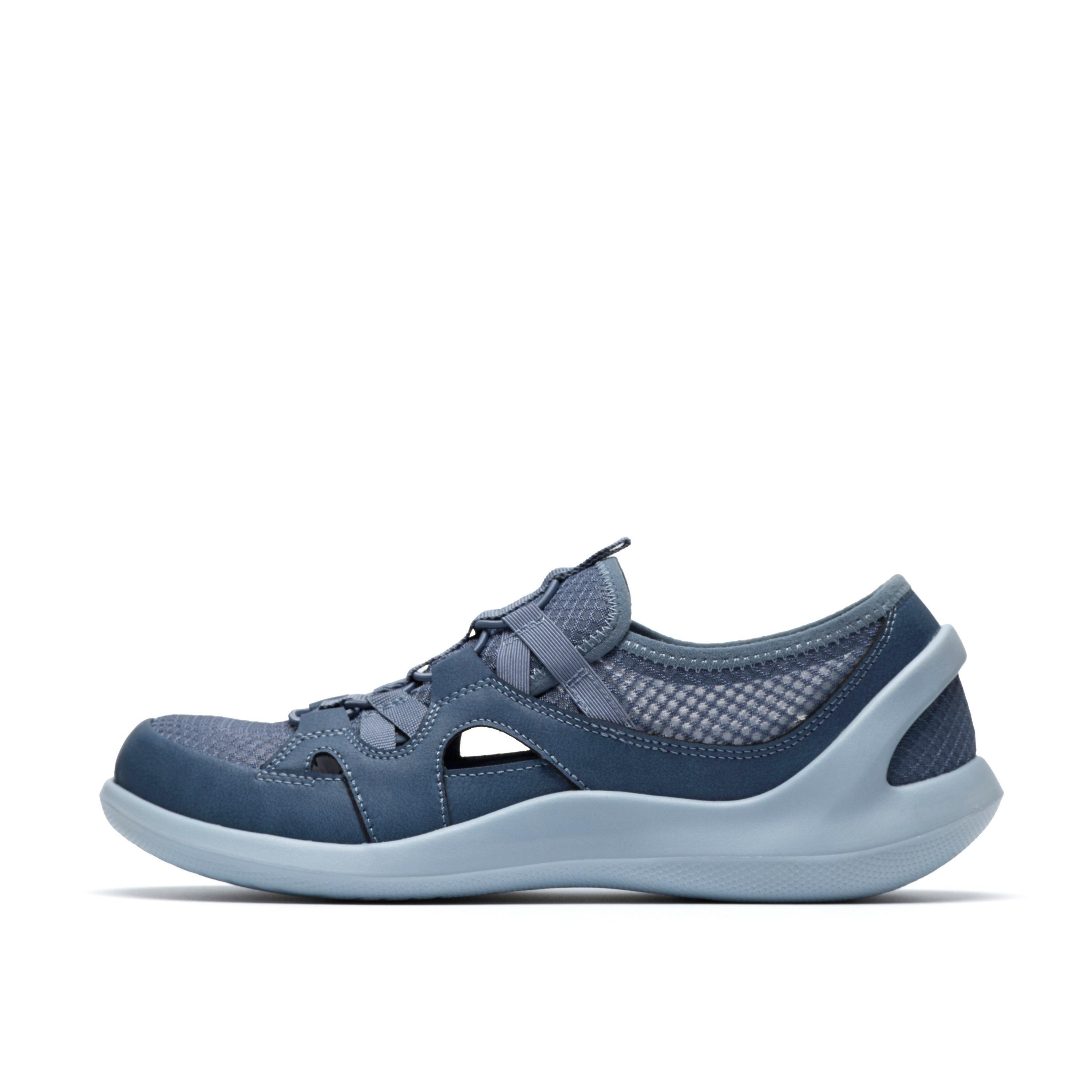 Clarks Solevana Step Blue Grey Trainers