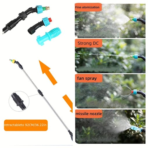 NNETM Electric Garden Watering Sprayer with Nozzles (8L)